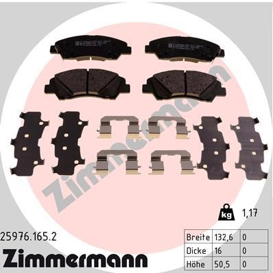 Otto Zimmermann 25976.165.2 Brake Pad Set, disc brake 259761652