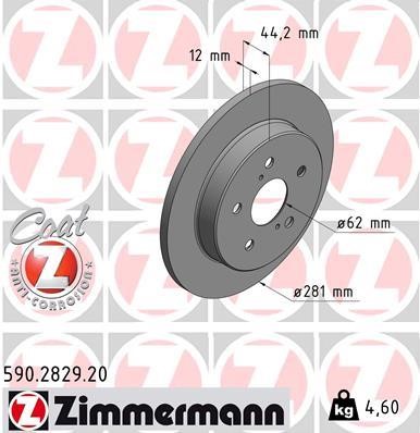 Otto Zimmermann 590.2829.20 Brake disc 590282920