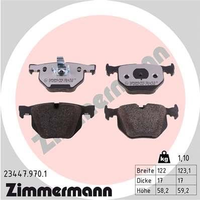 Otto Zimmermann 23447.970.1 Brake Pad Set, disc brake 234479701
