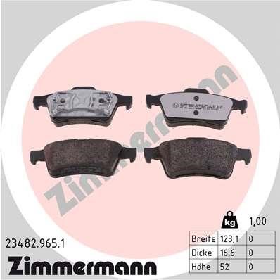 Otto Zimmermann 23482.965.1 Brake Pad Set, disc brake 234829651