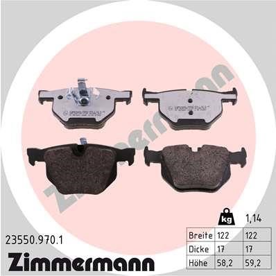 Otto Zimmermann 23550.970.1 Brake Pad Set, disc brake 235509701