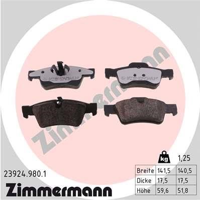 Otto Zimmermann 23924.980.1 Brake Pad Set, disc brake 239249801