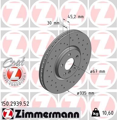 Otto Zimmermann 150.2939.52 Brake Disc 150293952