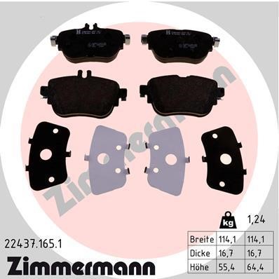 Otto Zimmermann 22437.165.1 Brake Pad Set, disc brake 224371651