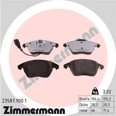 Otto Zimmermann 23587.900.1 Brake Pad Set, disc brake 235879001