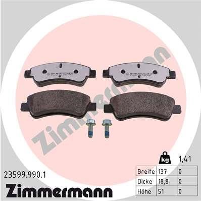 Otto Zimmermann 23599.990.1 Brake Pad Set, disc brake 235999901