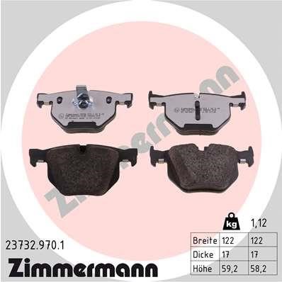 Otto Zimmermann 23732.970.1 Brake Pad Set, disc brake 237329701