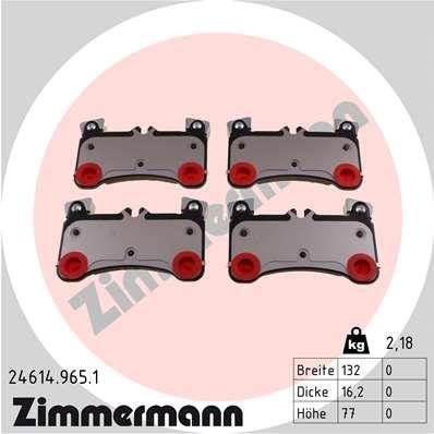Otto Zimmermann 24614.965.1 Brake Pad Set, disc brake 246149651