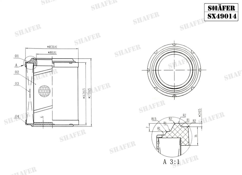 Air filter Shafer SX49014
