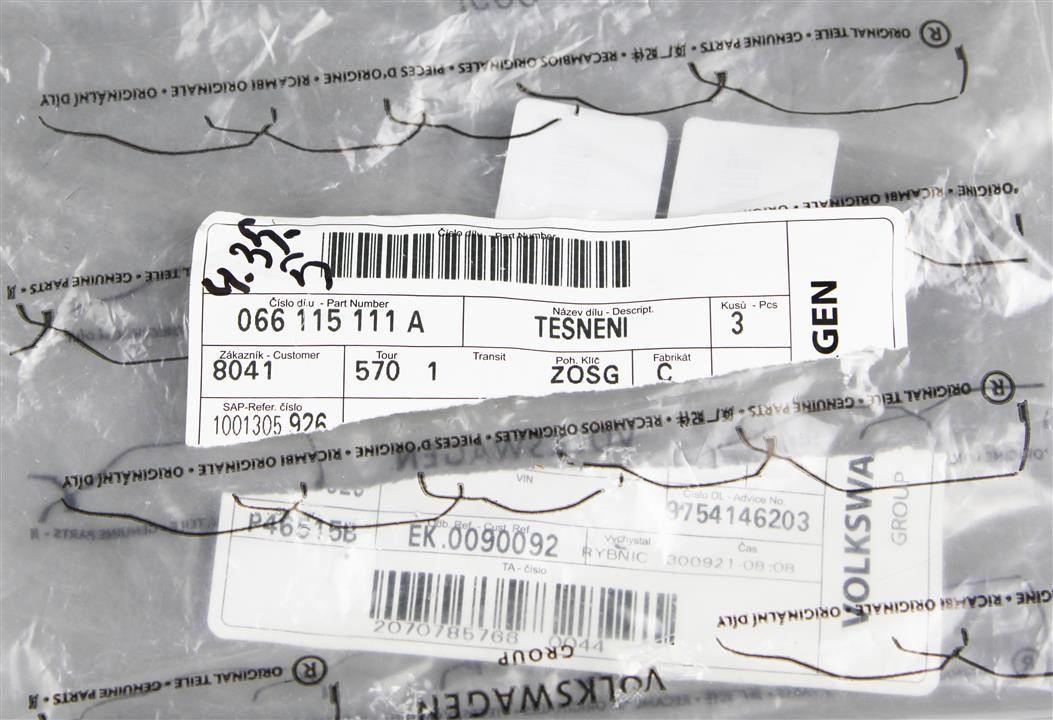 Gasket VAG 066 115 111 A