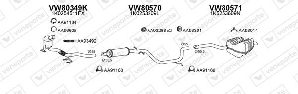 Veneporte 800733 Muffler assy 800733