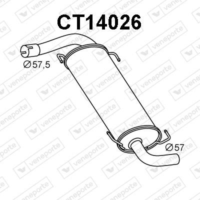 Veneporte CT14026 End Silencer CT14026