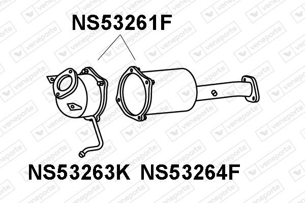 Veneporte NS53261F Diesel particulate filter DPF NS53261F