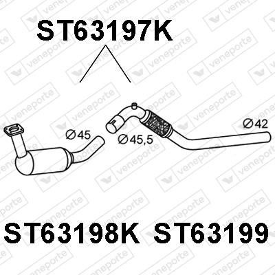 Veneporte ST63197K Catalytic Converter ST63197K