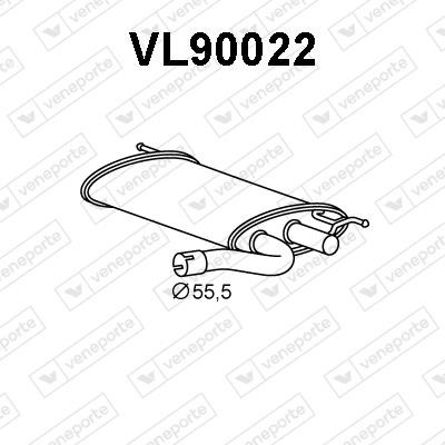 Veneporte VL90022 End Silencer VL90022