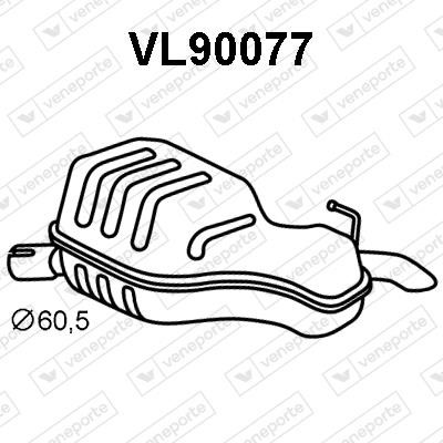 Veneporte VL90077 End Silencer VL90077