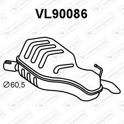 Veneporte VL90086 End Silencer VL90086