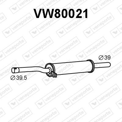 Veneporte VW80021 Central silencer VW80021