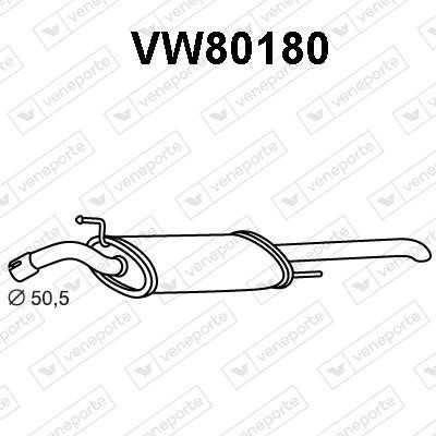 Veneporte VW80180 End Silencer VW80180