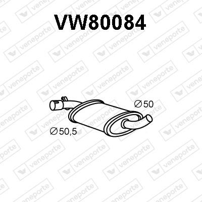 Veneporte VW80084 Central silencer VW80084