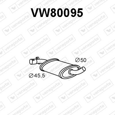 Veneporte VW80095 Central silencer VW80095