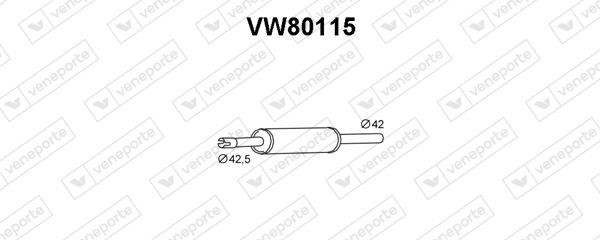 Veneporte VW80115 Central silencer VW80115