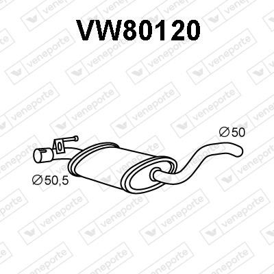 Veneporte VW80120 Central silencer VW80120