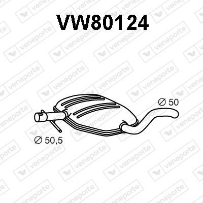 Veneporte VW80124 Central silencer VW80124