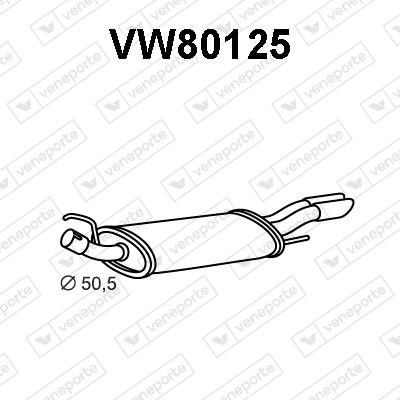Veneporte VW80125 End Silencer VW80125