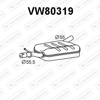Veneporte VW80319 Front Silencer VW80319