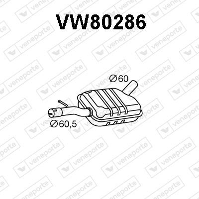 Veneporte VW80286 Central silencer VW80286
