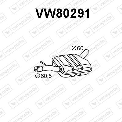 Veneporte VW80291 Central silencer VW80291