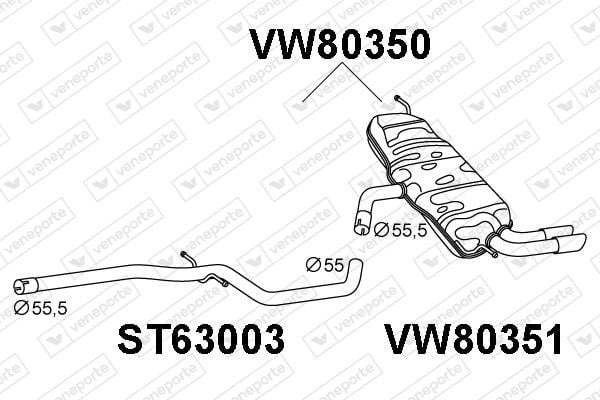 Veneporte VW80350 Shock absorber VW80350