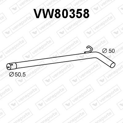 Veneporte VW80358 Exhaust pipe VW80358