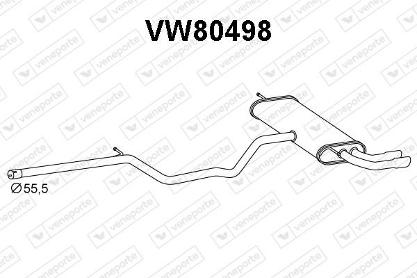 Veneporte VW80498 Shock absorber VW80498