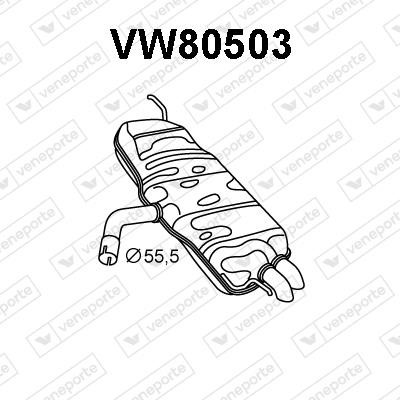 Veneporte VW80503 End Silencer VW80503