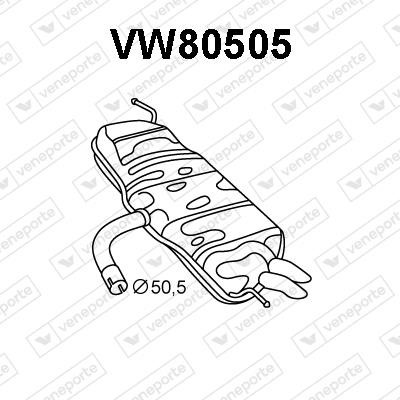 Veneporte VW80505 End Silencer VW80505
