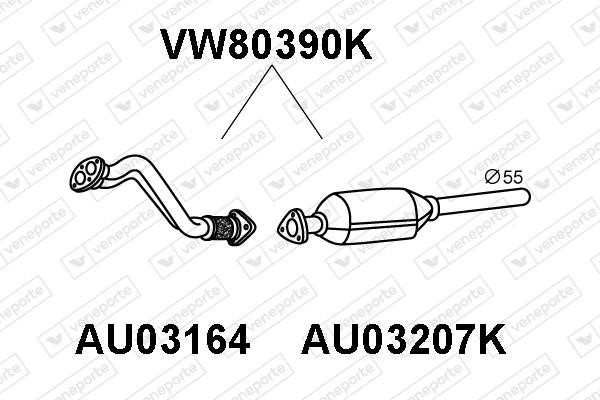 Veneporte VW80390K Catalytic Converter VW80390K