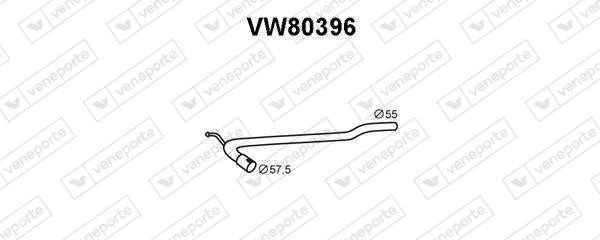 Veneporte VW80396 Exhaust pipe, repair VW80396
