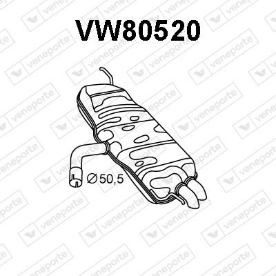 Veneporte VW80520 End Silencer VW80520