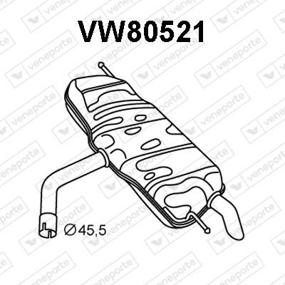 Veneporte VW80521 End Silencer VW80521