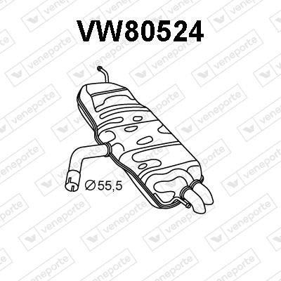 Veneporte VW80524 End Silencer VW80524