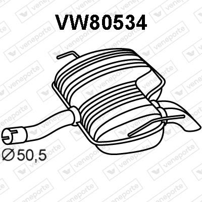 Veneporte VW80534 End Silencer VW80534