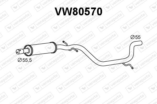 Veneporte VW80570 Central silencer VW80570