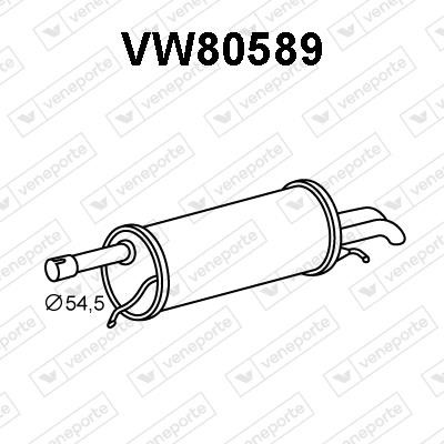 Veneporte VW80589 End Silencer VW80589