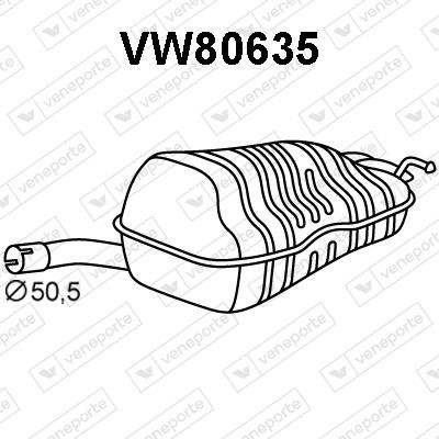 Veneporte VW80635 End Silencer VW80635