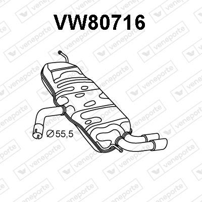Veneporte VW80716 End Silencer VW80716
