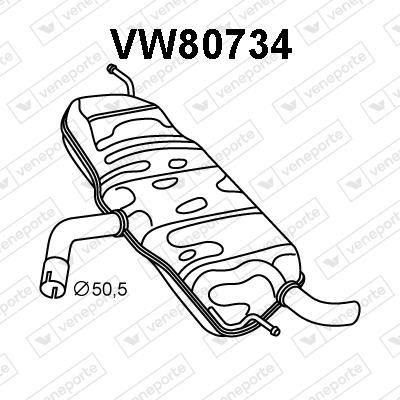Veneporte VW80734 Shock absorber VW80734