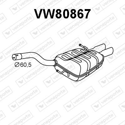 Veneporte VW80867 End Silencer VW80867