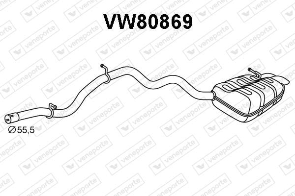 Veneporte VW80869 End Silencer VW80869